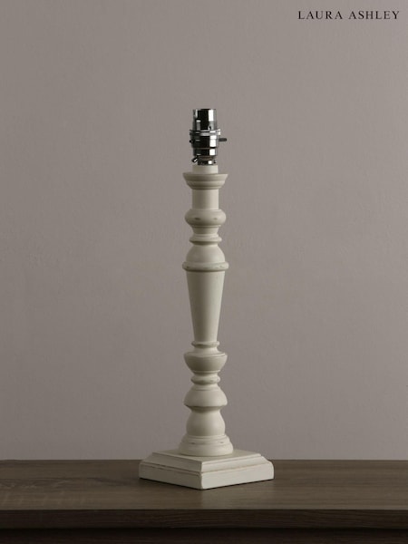 Laura Ashley White Tate Wood Painted Candlestick Table Lamp Base (711159) | £65