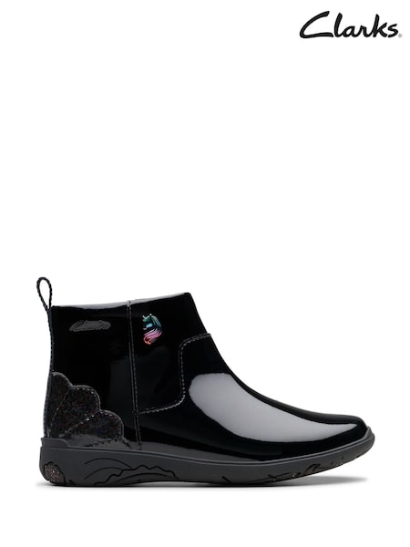 Clarks Black Standard Fit (F) Relda Glow Boots (712416) | £52 - £54