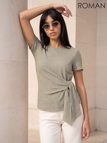 Green - Roman Petite Textured Top