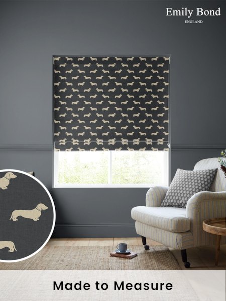 Emily Bond Smokey Grey 100% Cotton Peggy Made to Measure Roman Blinds (715697) | £79