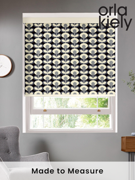 Orla Kiely Grey Oval Flower Made To Measure Roller Blind (716379) | £58