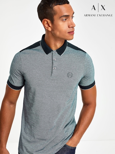 Armani Exchange 100% Cotton Contrast Polo Shirt (716691) | £70
