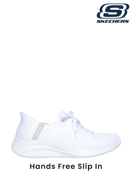 Skechers White Slip-ins: Ultra Flex 3.0 Brilliant Trainers (718390) | £89