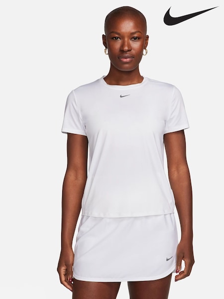 Nike White One Classic Dri-FIT Short Sleeve Top (718646) | £33