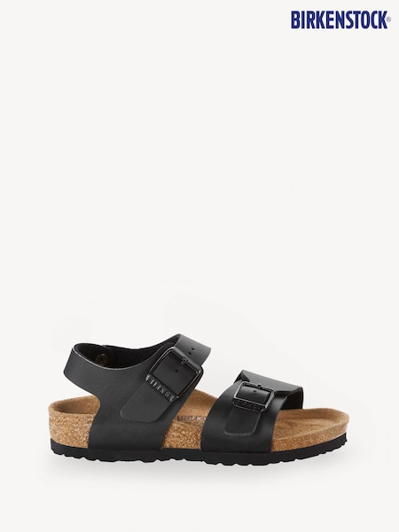 Birkenstock Black Kids New York Birko Flor Sandals (719821) | £55