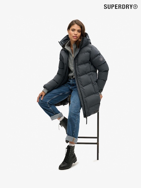 Superdry Ebony City Mid Length Padded Jacket (720432) | £140