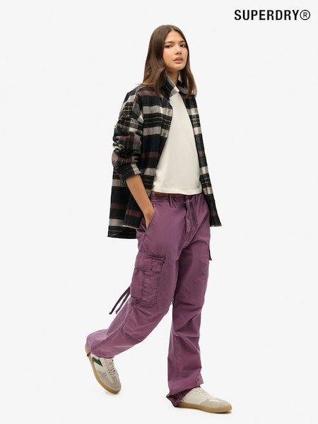 Superdry Berry Conserve Low Rise Para Cargo 100% Cotton Trousers (721091) | £60