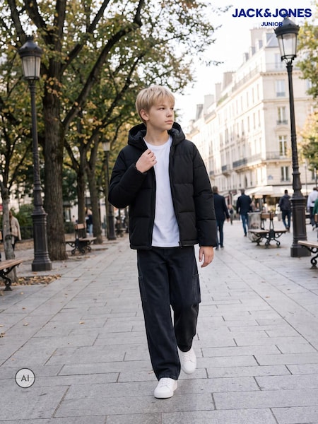 Black - Jack & Jones Junior Baggy Fit Alex Carpenter Jeans