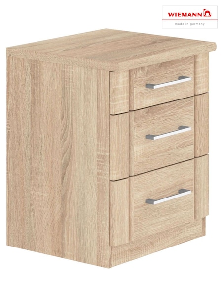 Wiemann Rustic oak Torquay 3 Drawer Bedside Table (722149) | £290