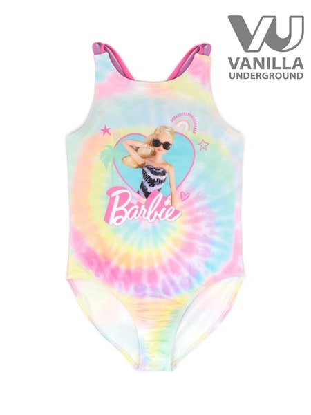 Vanilla Underground Pink Tie-Dye Barbie Swimsuit - Girls (724054) | £17