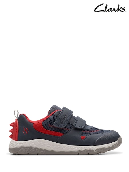 Clarks Blue Standard Fit (F) Steggy Tail Kids Shoes (725698) | £46 - £50
