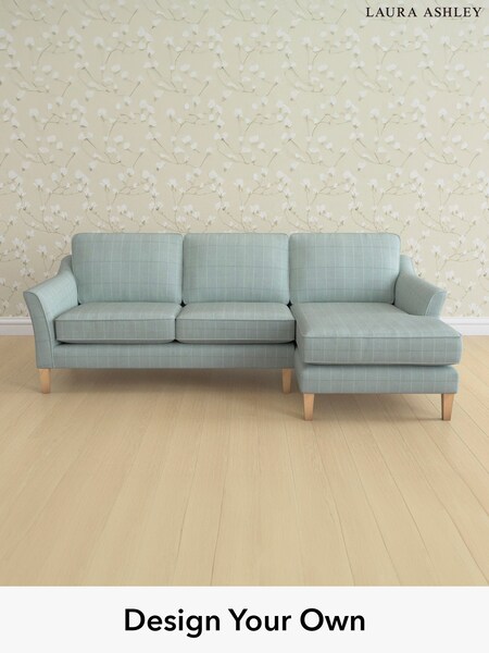 Carolyn Check/Duck Egg Marford By Laura Ashley (727334) | £2,150