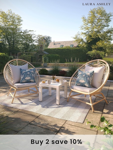 Laura Ashley Grey Garden Havana Casual Chair Set with Seat Cushions (729146) | £880