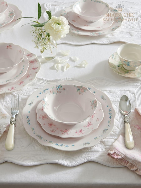 Shabby Chic by Rachel Ashwell® Multi Floral Scalloped Fine China 12 Piece Set (729184) | £65