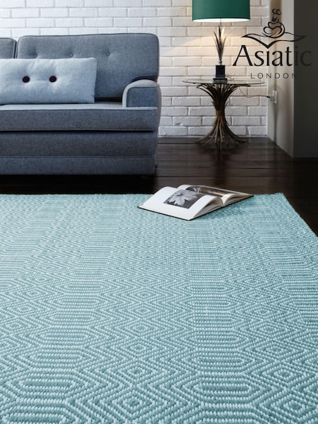 Asiatic Rugs Duck Egg Blue Sloan Geo Rug (729641) | £77 - £213