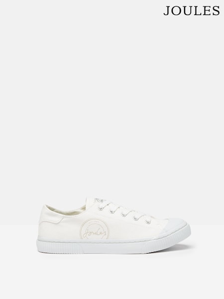 Joules Coast White Canvas Pumps (729916) | £37