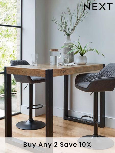 Natural Jefferson Pine 4 Seater Bar Dining Table (730154) | £450