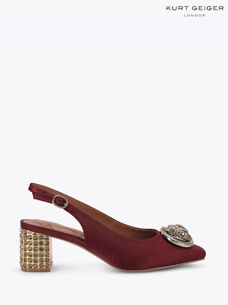 Red - Kurt Geiger London Chelsea Block Slingback Shoes