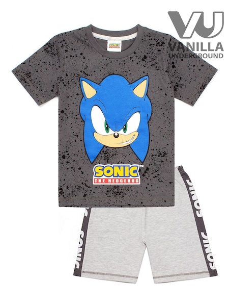 Vanilla Underground Grey Boys Sonic Licensing Short Gaming Pyjamas (731194) | £16