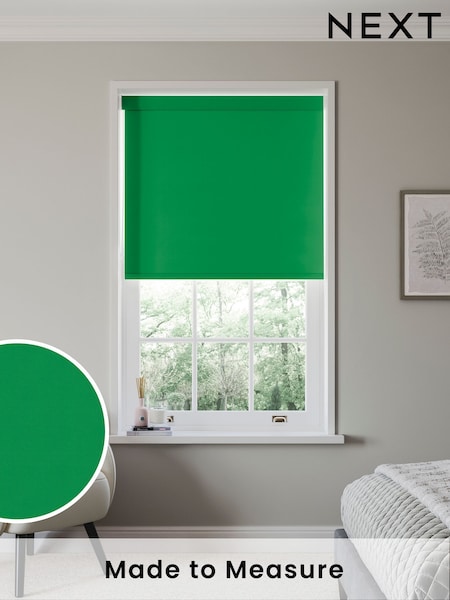 Emerald Green Echo Made to Measure Blackout Roller Blind (732545) | £57