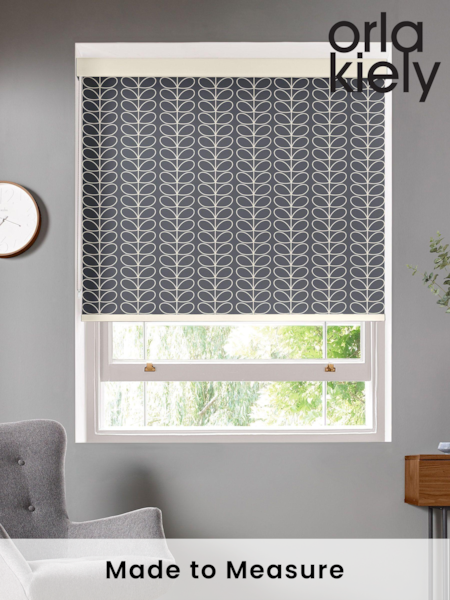 Orla Kiely Grey Linear Stem Made To Measure Roller Blind (732881) | £58