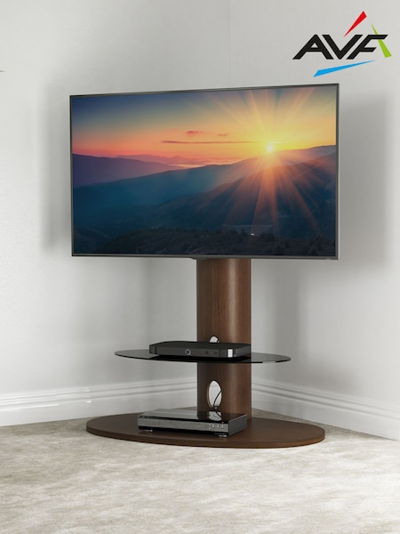 AVF Walnut Brown Chepstow 930 Pedestal TV Stand (733220) | £330
