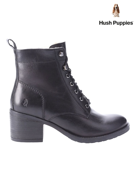 Black - Hush Puppies Harriet Heeled Boots