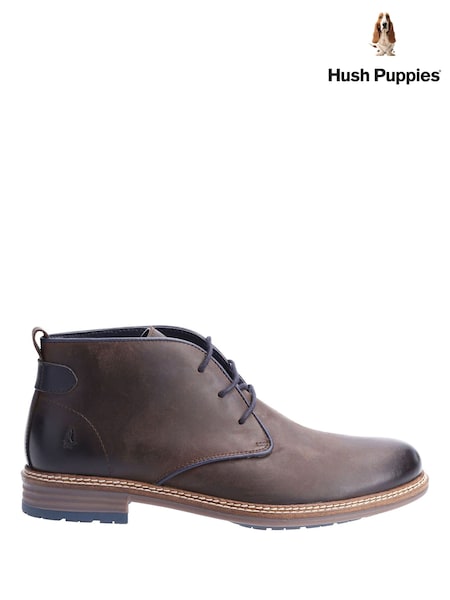 Brown - Regular Hush Puppies Jonas Chukka Ankle Boots