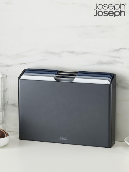Joseph Joseph Grey Folio 4 Piece Graphite Large Chopping Board Set (737362) | £70