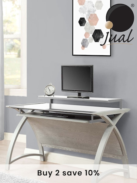 Jual Grey Helsinki Wooden Computer Desk (741149) | £445