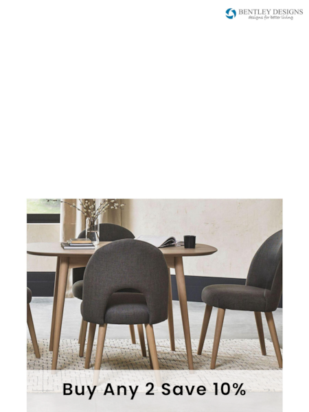 Bentley Designs Natural Dansk 4 Seater Dining Table (741719) | £300