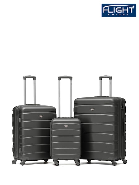 Flight Knight Hardcase Large Check in Suitcases and Cabin Case Set of 3 (743115) | £150