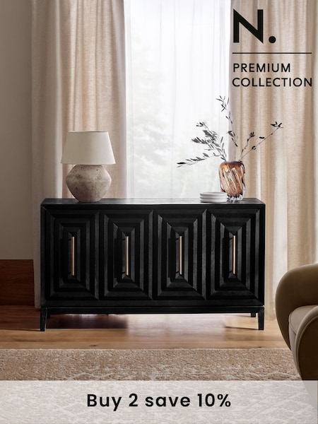 Black N. Premium Ritz Mango Wood Sideboard (743533) | £999
