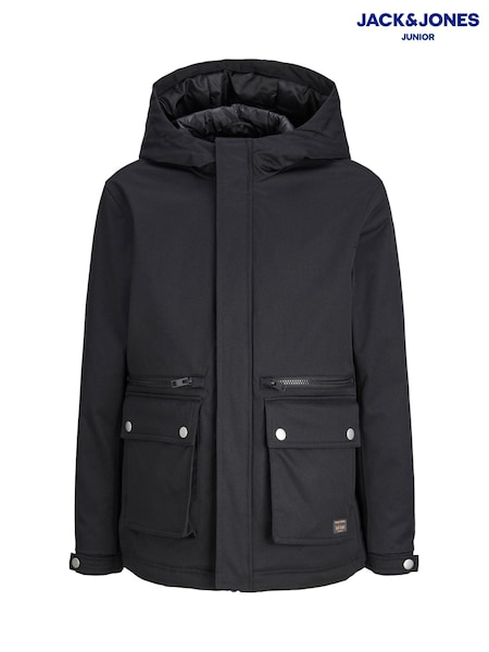 Black - Jack & Jones Junior Parka Jacket