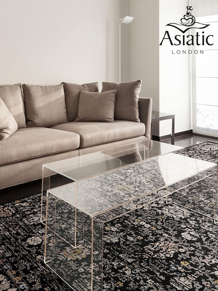 Asiatic Rugs Black Sovereign Vintage Floral Rug (744824) | £104 - £412