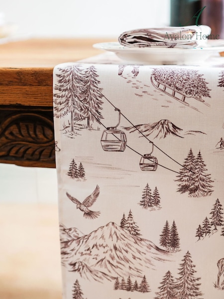 Avalon Home Festive Toile Table Runner