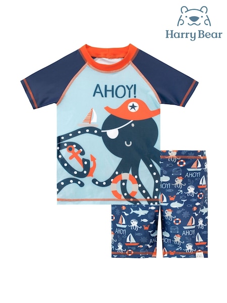 Harry Bear Silver Nautical Print Swimsuits (745570) | £18