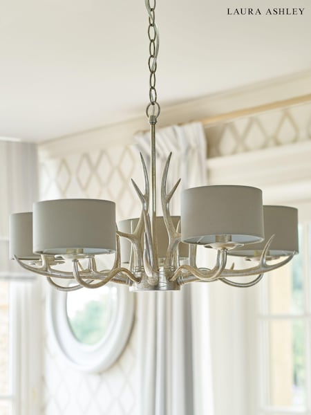 Laura Ashley Gold Mulroy Antler Chandelier 5 Light Ceiling Light (745784) | £285