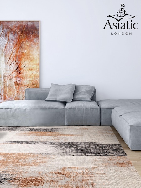 Asiatic Rugs Orange Kuza Lines Rug (746275) | £122 - £348