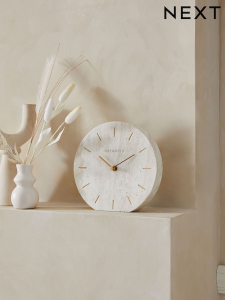 Natural Hallie Mantel Clock (746287) | £25