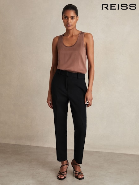 Reiss Black Gabi Petite Slim Fit Suit Trousers (747229) | £98