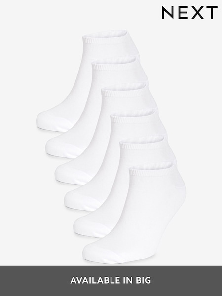 White Trainer Socks 6 Pack (748160) | £10
