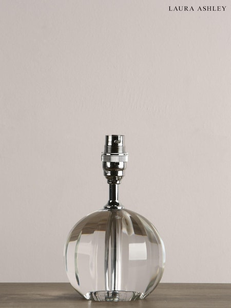Laura Ashley Clear Lydia Hand Cut Faceted Crystal Glass Globe Table Lamp Base (748362) | £90