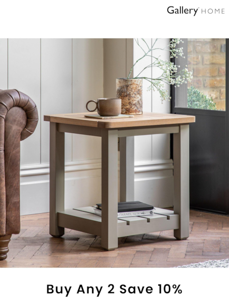 Gallery Home Prairie Cream Leroy Side Table (748975) | £191
