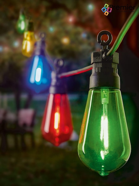 Premier Decorations Ltd Garden 20 Multi Connectable Festoon Lights (749985) | £35