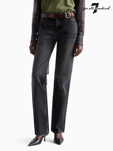 Blue - 7 For All Mankind Bonnie Solarstorm Curvilinear Jeans