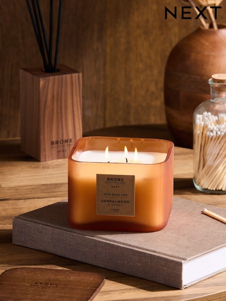 Orange Bronx Sandalwood and Amber 3 Wick Fragranced Candle (752574) | £20