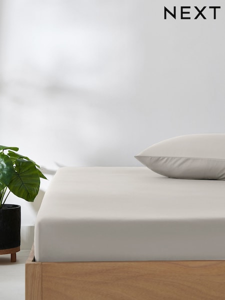 Silver Grey Non Iron Simply Soft Fitted Sheet (753853) | £6 - £14