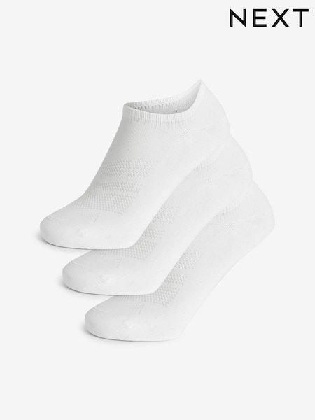 White Low Rise Sport Trainer Socks 3 Pack (753937) | £8