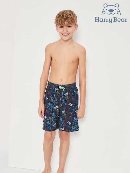 Harry Bear Blue Boys Gaming Swim Shorts (754935) | £12